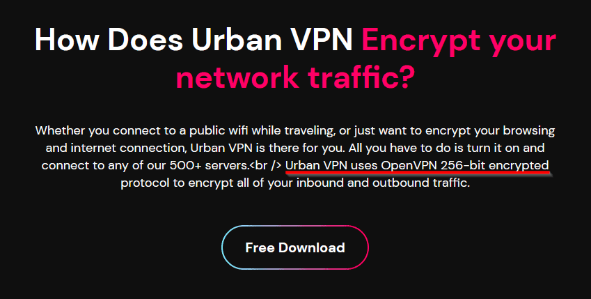 urbanvpn verschluesselung