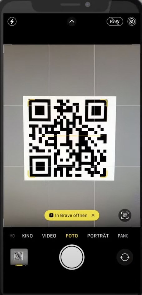 qr code scannen iphone